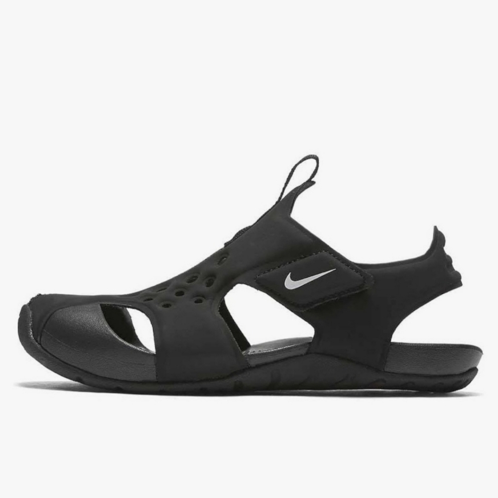 Nike Boy's Sunray Protect (Little Kid) Black/White Size 12C